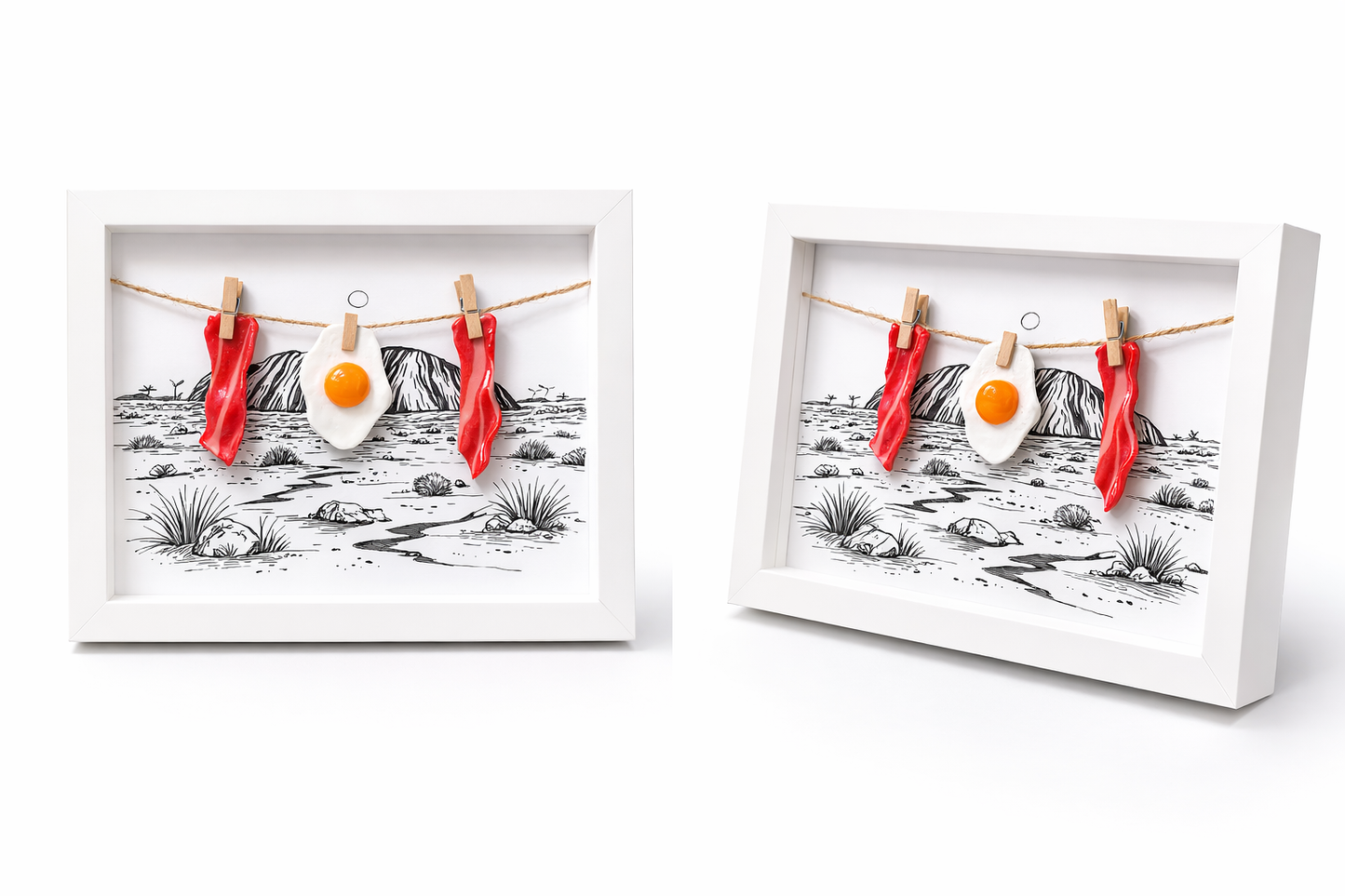 Baby Bacon & Eggs in the NT - Polymer Clay