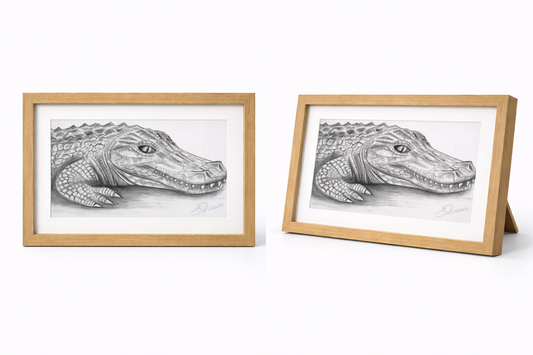 Croc Sketch Print - A4 With Frame